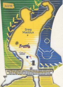 2000 Stadium Club - 3 X 3 Luminescent #1C Greg Maddux Back