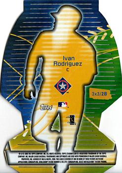 2000 Stadium Club - 3 X 3 Luminescent #2B Ivan Rodriguez Back