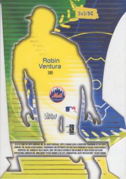 2000 Stadium Club - 3 X 3 Luminous #5C Robin Ventura Back