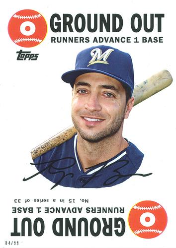2015 Topps Archives 1968 Topps Baseball Game 5x7 #15 Ryan Braun Front