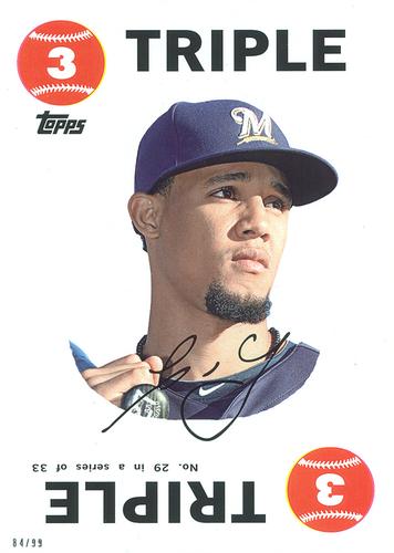 2015 Topps Archives 1968 Topps Baseball Game 5x7 #29 Carlos Gomez Front