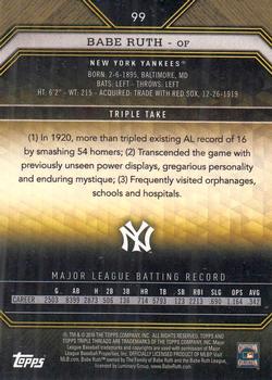 2016 Topps Triple Threads #99 Babe Ruth Back