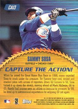 2000 Stadium Club - Capture the Action #CA13 Sammy Sosa Back