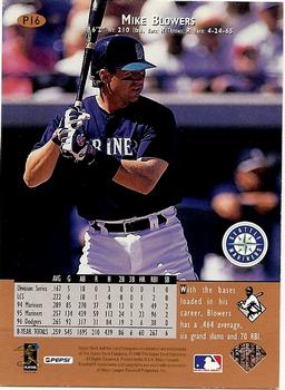 1997 Upper Deck Seattle Mariners Stadium Giveaway #P16 Mike Blowers Back