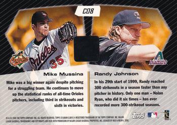 2000 Stadium Club - Co-Signers #CO8 Randy Johnson / Mike Mussina Back