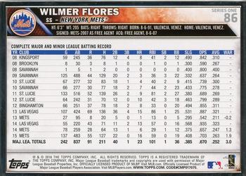 2016 Topps - Framed #86 Wilmer Flores Back
