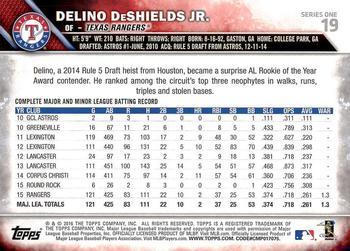 2016 Topps - Purple #19 Delino DeShields Jr. Back