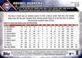 2016 Topps - Purple #68 Odubel Herrera Back