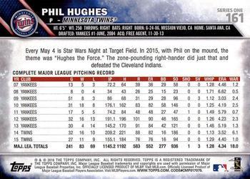 2016 Topps - Purple #161 Phil Hughes Back