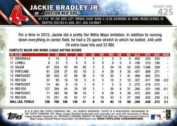 2016 Topps - Purple #425 Jackie Bradley Jr. Back