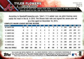 2016 Topps - Purple #701 Tyler Flowers Back