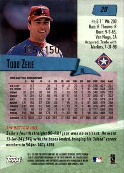2000 Stadium Club - First Day Issue #29 Todd Zeile Back