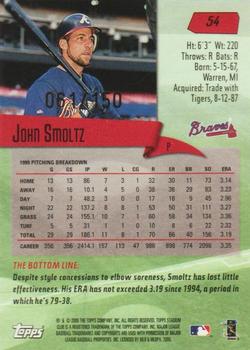 2000 Stadium Club - First Day Issue #54 John Smoltz Back
