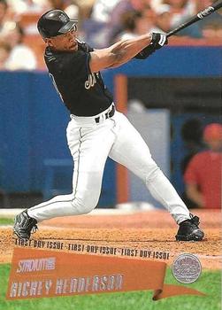 2000 Stadium Club - First Day Issue #71 Rickey Henderson Front