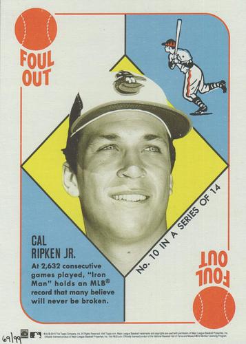 2015 Topps Sy Berger Tribute Collection 1951 Topps Baseball Blue Backs 5x7 #10 Cal Ripken Jr. Front