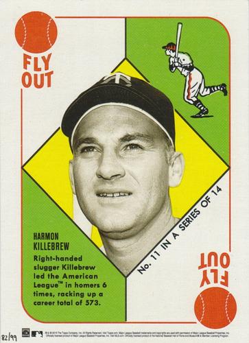 2015 Topps Sy Berger Tribute Collection 1951 Topps Baseball Blue Backs 5x7 #11 Harmon Killebrew Front