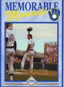 1993 Sentry Milwaukee Brewers Memorable Moments #NNO Paul Molitor Front