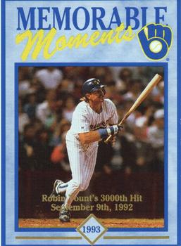 1993 Sentry Milwaukee Brewers Memorable Moments #NNO Robin Yount Front