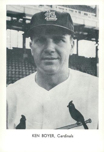 1961 Sports Service St. Louis Cardinals Set B #NNO Ken Boyer Front