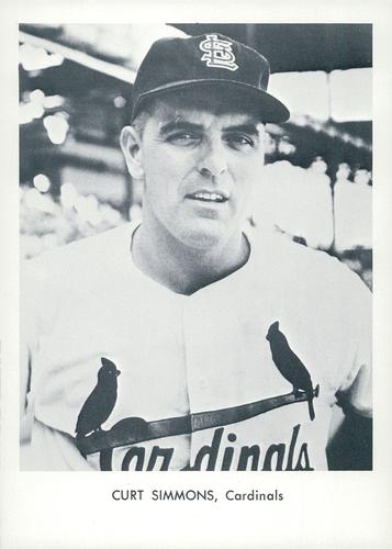 1964 Sports Service St. Louis Cardinals #NNO Curt Simmons Front