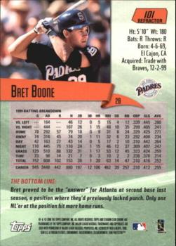 2000 Stadium Club Chrome - Refractors #101 Bret Boone  Back