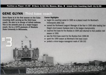 2000 Fox Sports Net Chicago Cubs #NNO Gene Glynn Back