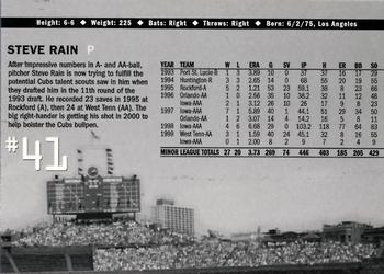 2000 Fox Sports Net Chicago Cubs #NNO Steve Rain Back