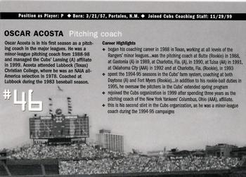2000 Fox Sports Net Chicago Cubs #NNO Oscar Acosta Back