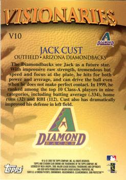 2000 Stadium Club Chrome - Visionaries #V10 Jack Cust  Back