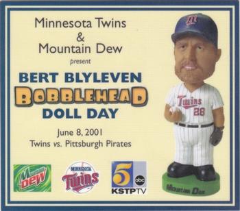 2000-09 Minnesota Twins Bobblehead Cards #NNO Bert Blyleven Front