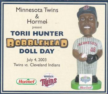 2000-09 Minnesota Twins Bobblehead Cards #NNO Torii Hunter Front