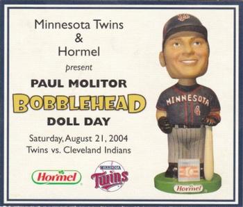 2000-09 Minnesota Twins Bobblehead Cards #NNO Paul Molitor Front