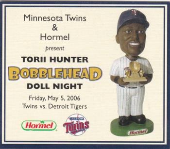 2000-09 Minnesota Twins Bobblehead Cards #NNO Torii Hunter Front