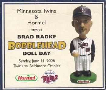 2000-09 Minnesota Twins Bobblehead Cards #NNO Brad Radke Front