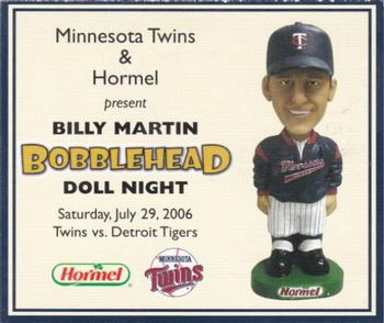2000-09 Minnesota Twins Bobblehead Cards #NNO Billy Martin Front