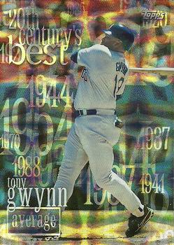 2000 Topps - 20th Century Best Sequential #CB1 Tony Gwynn Front