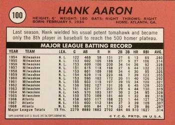 2000 Topps - Hank Aaron Autographs #16 Hank Aaron Back