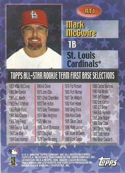 2000 Topps - All-Star Rookie Team #RT1 Mark McGwire Back