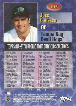 2000 Topps - All-Star Rookie Team #RT6 Jose Canseco Back