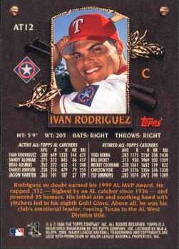 2000 Topps - All-Topps #AT12 Ivan Rodriguez Back