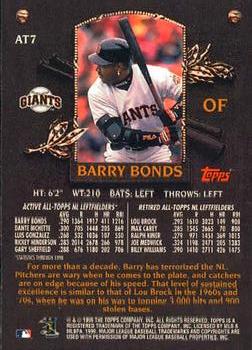 2000 Topps - All-Topps #AT7 Barry Bonds Back