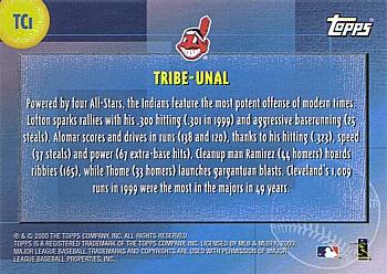 2000 Topps - Combos #TC1 Tribe-unal (Manny Ramirez / Kenny Lofton / Roberto Alomar / Jim Thome) Back