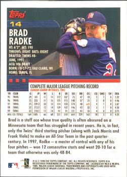2000 Topps - Home Team Advantage #14 Brad Radke Back
