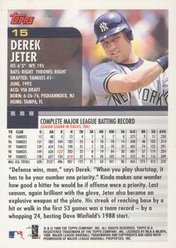 2000 Topps - Home Team Advantage #15 Derek Jeter Back