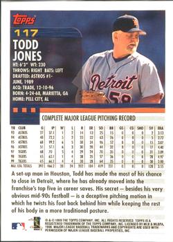 2000 Topps - Home Team Advantage #117 Todd Jones Back