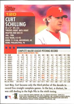 2000 Topps - Home Team Advantage #120 Curt Schilling Back