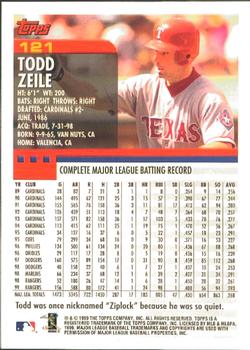 2000 Topps - Home Team Advantage #121 Todd Zeile Back