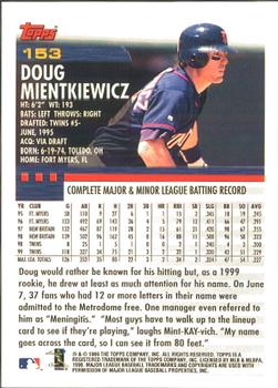 2000 Topps - Home Team Advantage #153 Doug Mientkiewicz Back