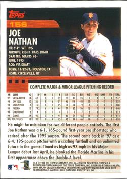 2000 Topps - Home Team Advantage #156 Joe Nathan Back