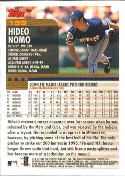 2000 Topps - Home Team Advantage #159 Hideo Nomo Back